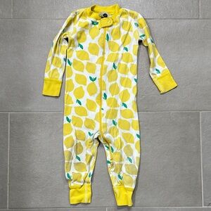 Hanna Andersson Lemon Print Kids One Piece Pajamas